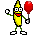 Emoticon Banana saudando