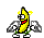 Emoticon Banana ange danse