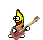 Banana tocando la guitarra