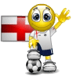 Emoticon Fußball - Die Fahne von England
