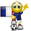Emoticon サッカー - フランスの旗