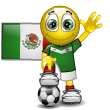 Emoticon Fußball - Die Fahne von Mexiko