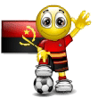 Emoticon Fußball - Die Fahne von Angola