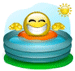 Emoticon Playing in the pool