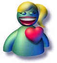 Emoticon MSN Blondine in der Liebe
