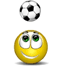 Emoticon Giocare a calcio