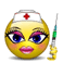 Emoticon infirmière injection