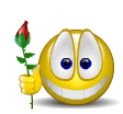 Emoticon Geschenk Blume