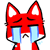 Emoticon Red Fox pianto