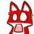 Emoticon Red Fox em pânico