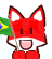 Emoticon Zorrito Fox com bandeira do Brasil