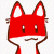 Emoticon Red Fox vendo uma menina
