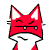 Emoticon Red Fox bewegte augenbrauen