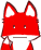 Emoticon Red Fox pensée